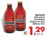 Offerta per Agromonte - Polpa Salsa Pronta Di Pomodoro Ciliegino / Datterino a 1,29€ in Decò