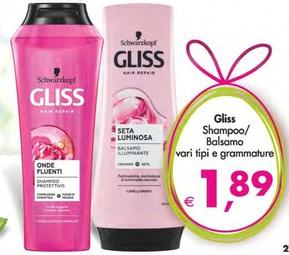 Offerta per Schwarzkopf - Gliss Shampoo/ Balsamo a 1,89€ in Decò