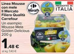 Offerta per Carrefour - Linea Mousse Con Mele Il Mercato Filiera Qualità a 1,48€ in Carrefour Market