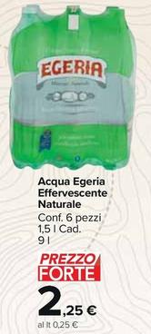 Offerta per Egeria - Acqua Effervescente Naturale a 2,25€ in Carrefour Market