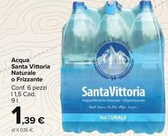 Offerta per Santa Vittoria - Acqua Naturale O Frizzante a 1,39€ in Carrefour Market