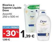 Offerta per Dove - Ricarica O Sapone Liquido a 1,39€ in Carrefour Market