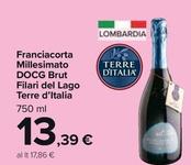 Offerta per Terre D'italia - Franciacorta Millesimato DOCG Brut Filari Del Lago a 13,39€ in Carrefour Market