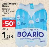 Offerta per Boario - Acqua Minerale a 1,25€ in Carrefour Market