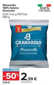 Offerta per Granarolo - Mozzarella 100% Italiana a 2,59€ in Carrefour Market