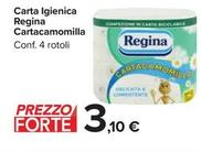 Offerta per Regina - Carta Igienica Cartacamomilla a 3,1€ in Carrefour Market