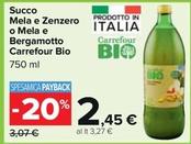 Offerta per Carrefour Bio - Succo Mela E Zenzero O Mela E Bergamotto a 2,45€ in Carrefour Market
