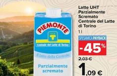 Offerta per Centrale Del Latte Di Torino - Latte UHT Parzialmente Scremato a 1,09€ in Carrefour Market