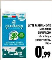 Offerta per Granarolo - Latte Parzialmente Scremato a 0,99€ in Conad City