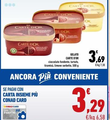 Offerta per Carte D'Or - Gelato a 3,69€ in Conad City