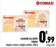 Offerta per Conad - Lasagne All'uovo a 0,99€ in Conad