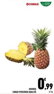 Offerta per Conad - Ananas Percorso Qualità a 0,99€ in Conad