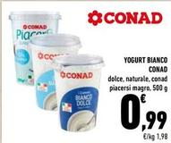 Offerta per Conad - Yogurt Bianco a 0,99€ in Conad