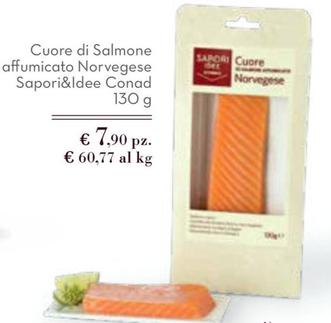 Offerta per  Conad - Cuore Di Salmone Afumicato Norvegese Sapori&Idee  a 7,9€ in Conad