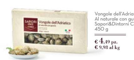 Offerta per Conad - Vongole Dell'Adriatico Surgelate Al Naturale Con Guscio Sapori&Dintorni  a 4,49€ in Conad