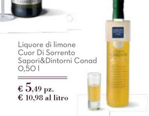 Offerta per  Sapori&Dintorni - Liquore Di Limone Cuor Di Sorrento a 5,49€ in Conad City