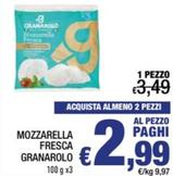 Offerta per Granarolo - Mozzarella Fresca a 2,99€ in Spesa Facile