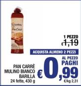 Offerta per Barilla - Pan Carrè Mulino Bianco a 1,19€ in Spesa Facile
