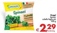 Offerta per Orogel - Spinaci Cubello Foglia Più a 2,29€ in Decò