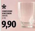 Offerta per Pasabahce - Confezione 6 Bicchieri Amore a 9,9€ in Famila