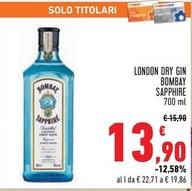 Offerta per Bombay Saphire - London Dry Gin a 13,9€ in Conad