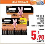 Offerta per Duracell - Pile Stilo, Ministilo Plus a 5,9€ in Conad