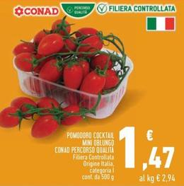 Offerta per Conad - Pomodoro Cocktail Mini Oblungo Percorso Qualita a 1,47€ in Conad