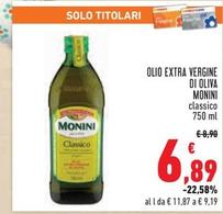 Offerta per Monini - Olio Extra Vergine Di Oliva a 6,89€ in Conad
