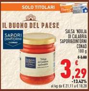 Offerta per Conad - Sapori&Dintorni Salsa 'Nduja Di Calabria a 3,29€ in Conad