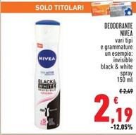Offerta per Nivea - Deodorante a 2,19€ in Conad