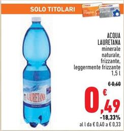 Offerta per Lauretana - Acqua Minerale Naturale a 0,49€ in Conad City