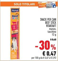 Offerta per Vitakraft - Snack Per Cani Beef Stick a 0,47€ in Conad City