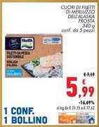 Offerta per Frosta - Cuori Di Filetti Di Merluzzo Dell'Alaska a 5,99€ in Conad City
