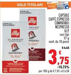 Offerta per Illy - Capsule Caffè Espresso Compatibili Nespresso a 3,75€ in Conad City