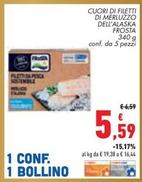 Offerta per Frosta - Cuori Di Filetti Di Merluzzo Dell'Alaska a 5,59€ in Conad City
