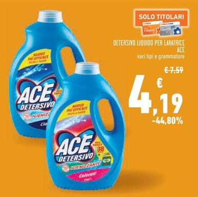 Offerta per Ace - Detersivo Liquido Per Lavatrice a 4,19€ in Conad City