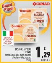 Offerta per Lasagne a 1,29€ in Conad Superstore
