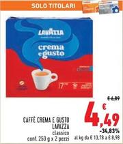 Offerta per Caffè a 4,49€ in Conad Superstore