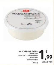Offerta per Foresti - Mascarpone Extra Cremoso 100% Latte Italiano a 1,99€ in Spazio Conad