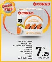 Offerta per Conad - Capsule Caffè Compatibili Lavazza A Modo Mio a 7,25€ in Spazio Conad