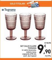Offerta per Tognana - Set Calici Claire a 9,9€ in Spazio Conad