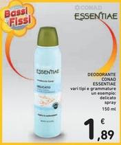 Offerta per Conad - Deodorante Essentiae a 1,89€ in Spazio Conad