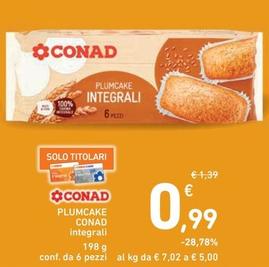 Offerta per Conad - Plumcake a 0,99€ in Spazio Conad