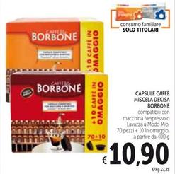 Offerta per Caffe Borbone - Capsule Caffè Miscela Decisa a 10,9€ in Spazio Conad
