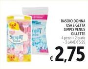 Offerta per Gillette - Rasoio Donna Usa E Getta Simply Venus a 2,75€ in Spazio Conad