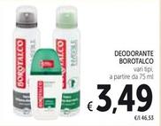 Offerta per Borotalco - Deodorante a 3,49€ in Spazio Conad