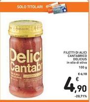 Offerta per Delicius - Filetti Di Alici Cantabrico a 4,9€ in Spazio Conad