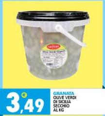 Offerta per Granata - Olive Verdi Di Sicilia Secchio a 3,49€ in Rosa Cash