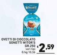 Offerta per Witor's - Ovetti Di Cioccolato Sonetti a 2,59€ in Ok Market