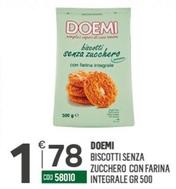 Offerta per Doemi - Biscotti Senza Zucchero Con Farina Integrale a 1,78€ in Tutto Risparmio Cash&Carry